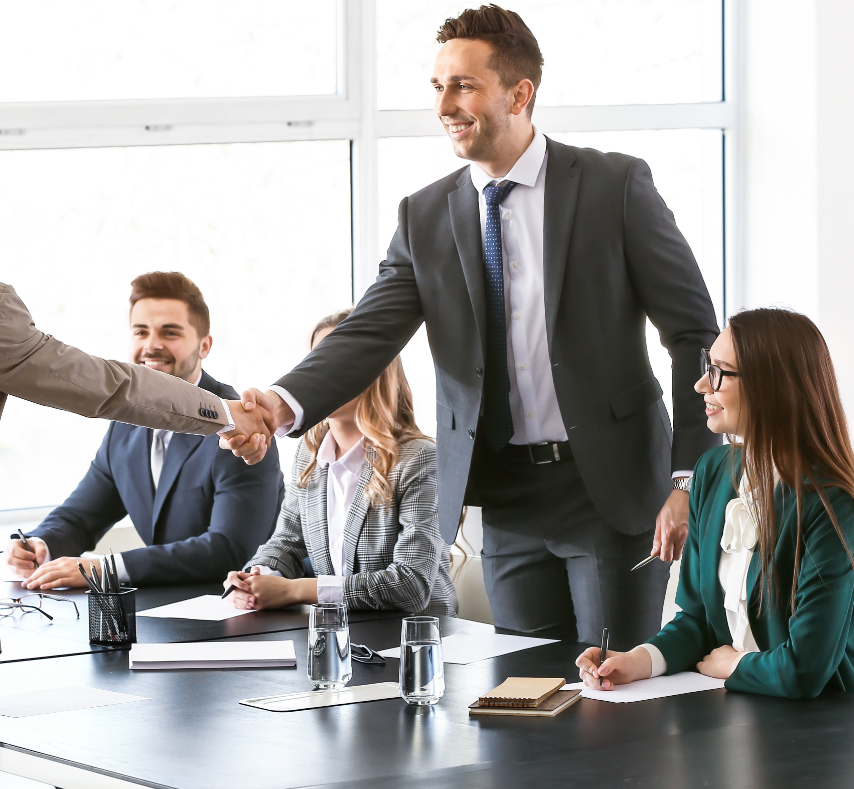 man shaking hands